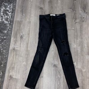 Black High Rise Super Skinny Jeans